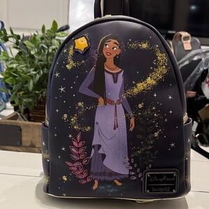 Loungefly Purple and Black Disney Backpack